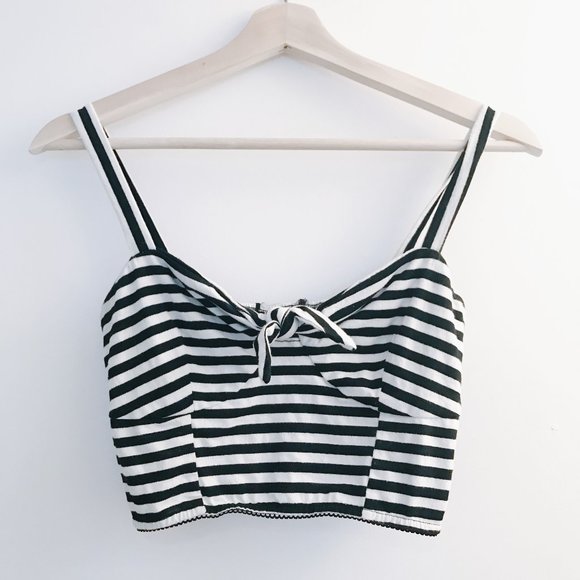 Striped Bustier Crop Top - Picture 1 of 2